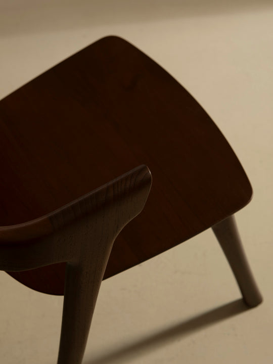 Silla Bok en teca marrón