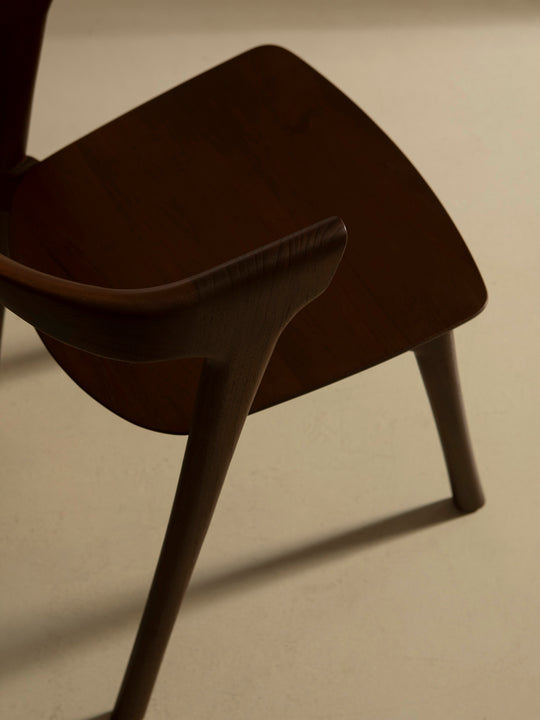 Silla Bok en teca marrón