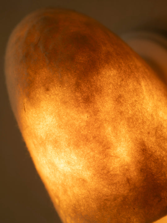 Felt lampshade wall light with adjustable light