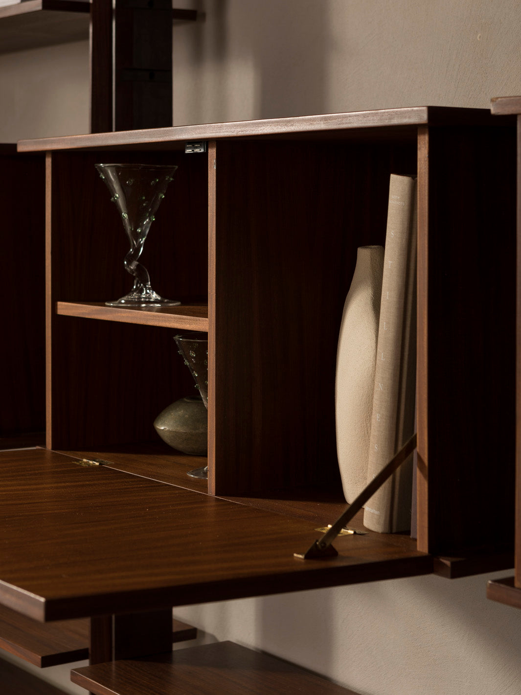 Italian bookcase desk from the 1960s
