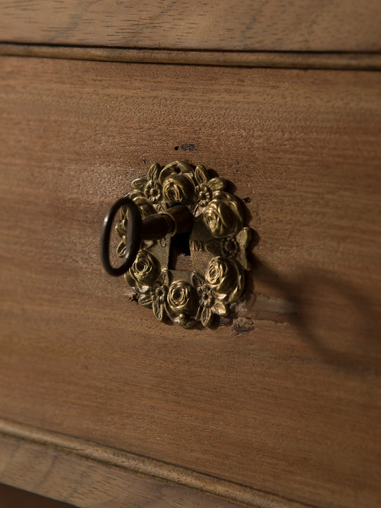Cómoda parisina caoba, palosanto y mármol s.XIX
