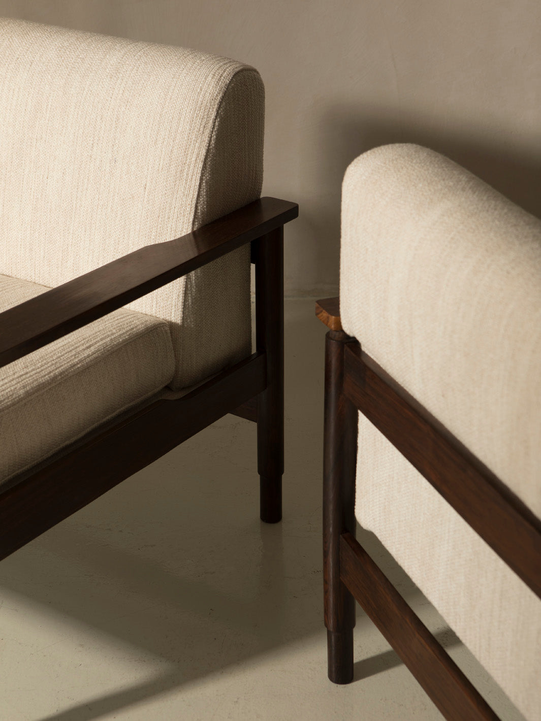 Pair of 60s rosewood armchairs