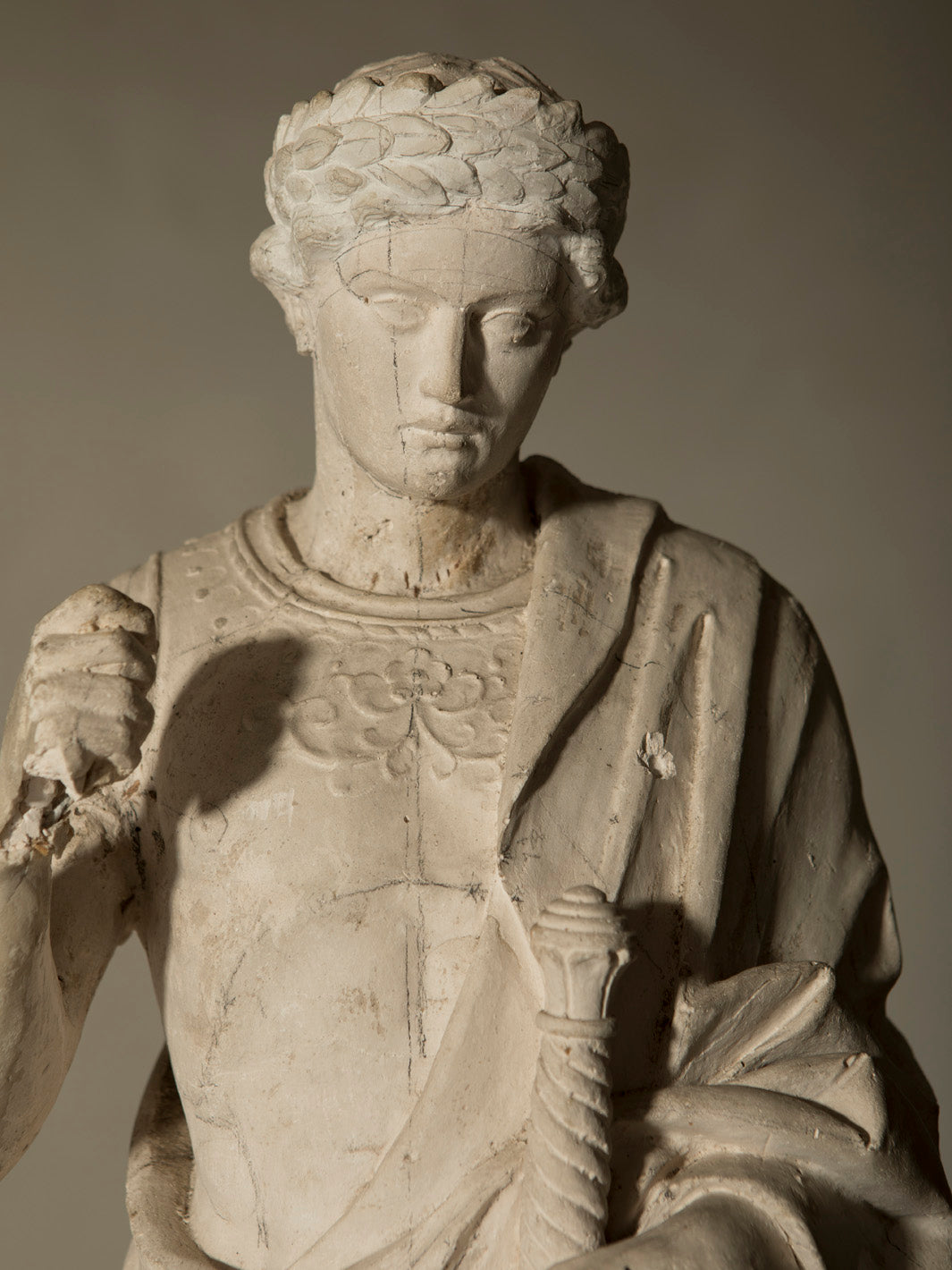 Roman soldier mold Paris 19th century 1