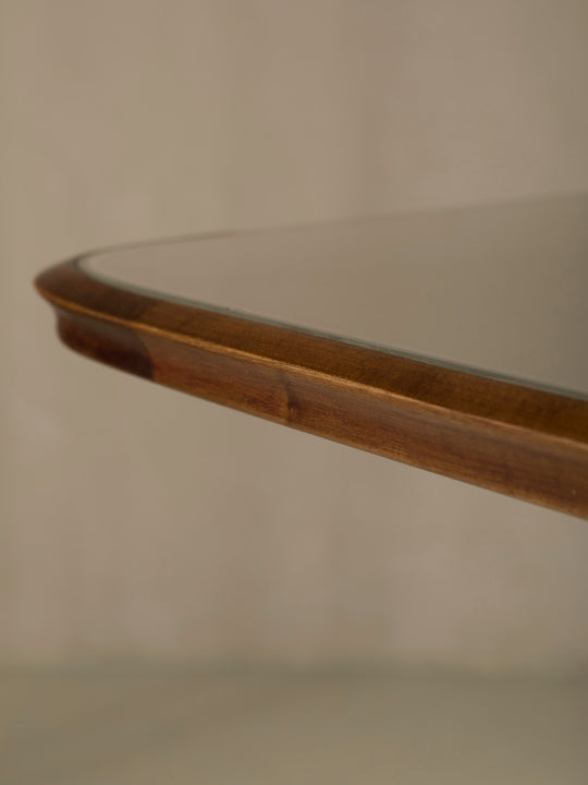 Italian cream glass table from the 1950s