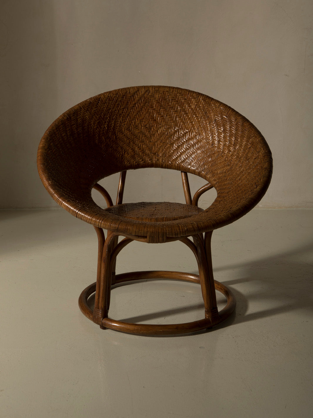 50s rattan armchair