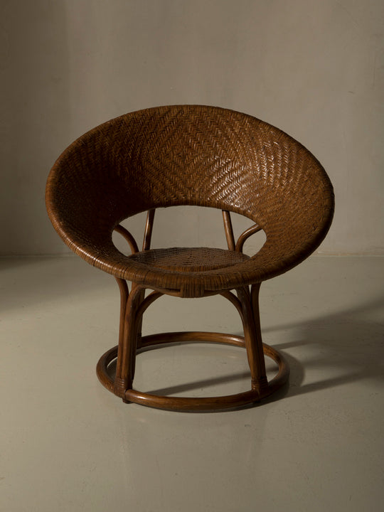 50s rattan armchair
