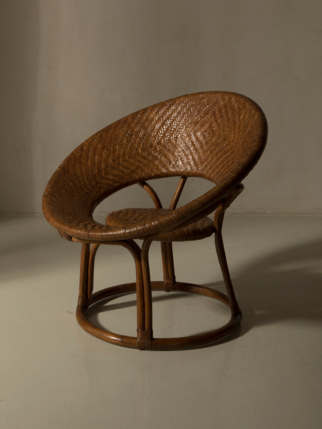50s rattan armchair