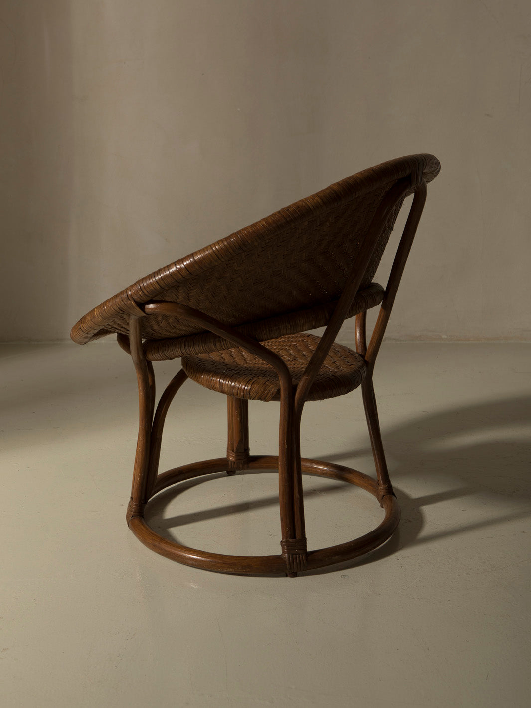 50s rattan armchair