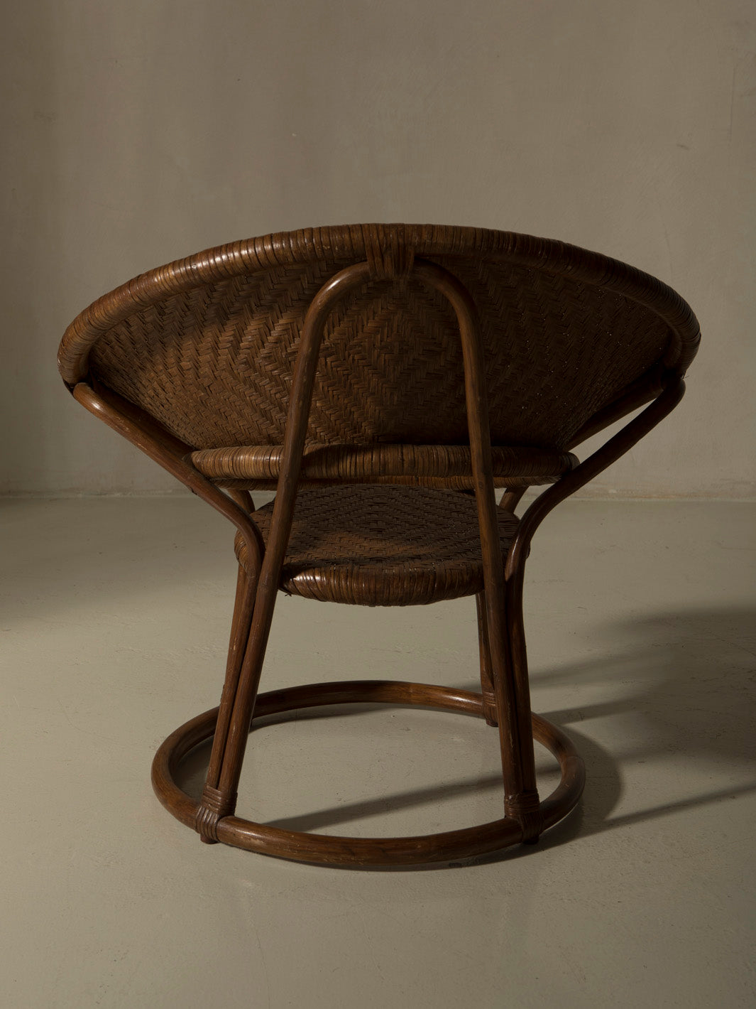 50s rattan armchair