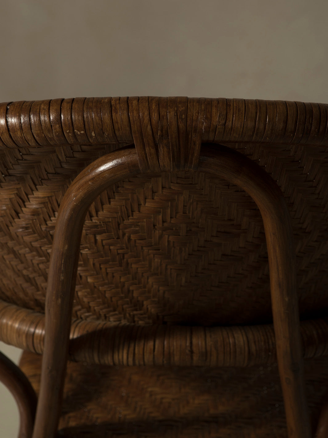 50s rattan armchair