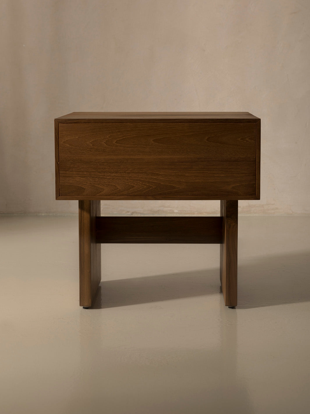 Teak &amp; rope nightstand