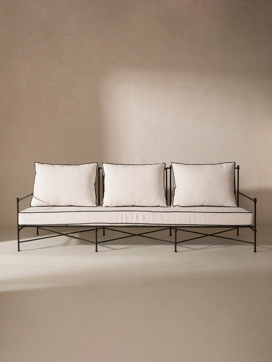 Medaillon wrought iron sofa 240cm