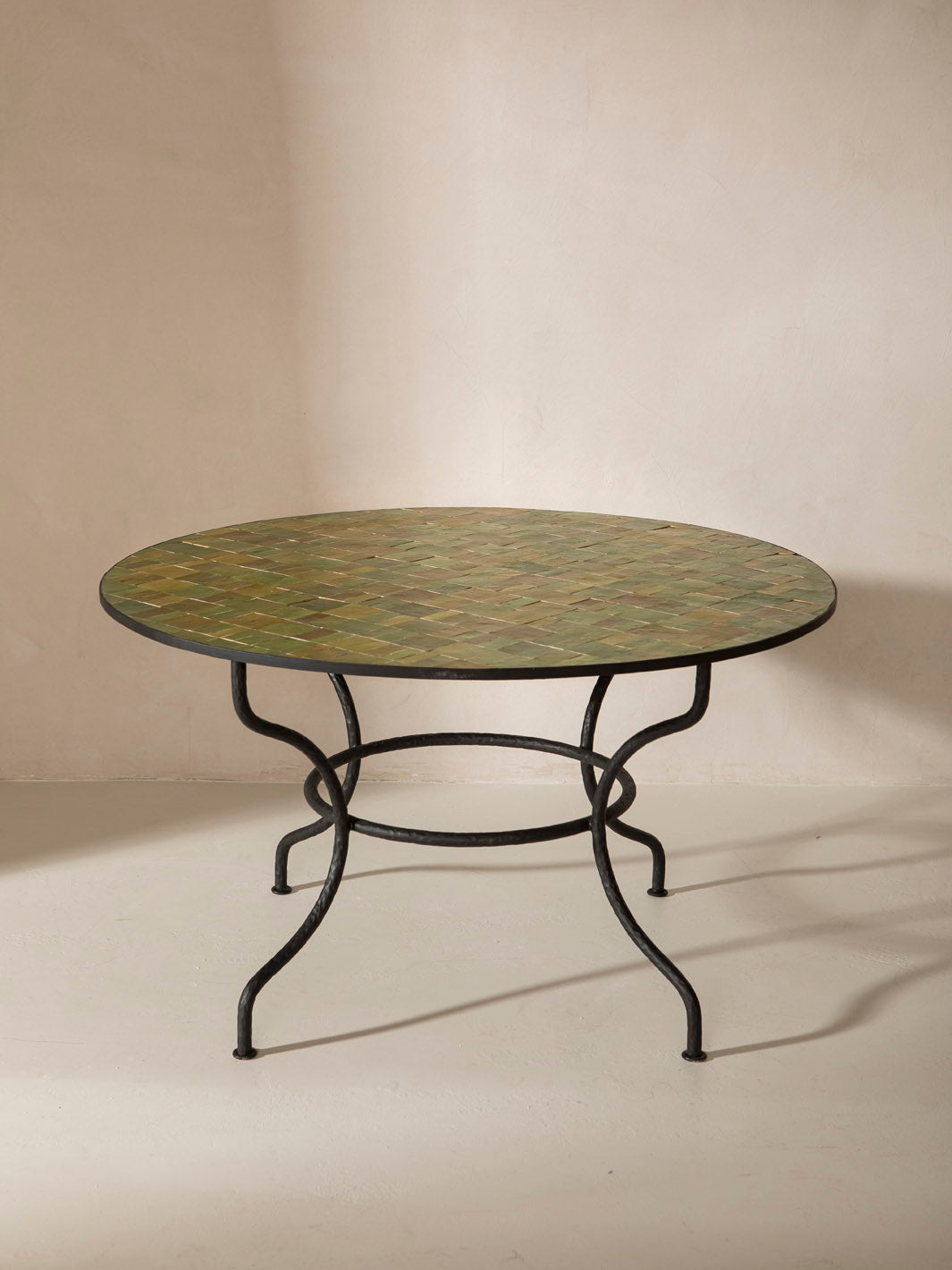 Round Zellige table 130cm diameter x 75cm