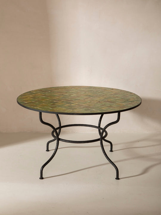 Round Zellige table 130cm diameter x 75cm