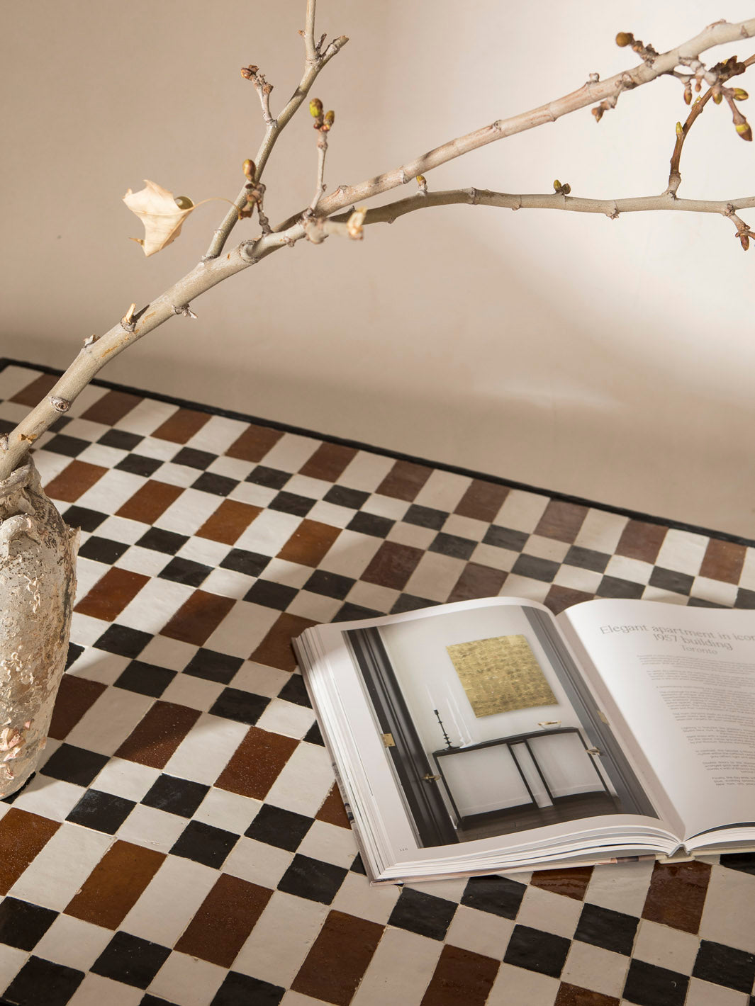 Mesa Medaillon Zellige Marrón & Negro