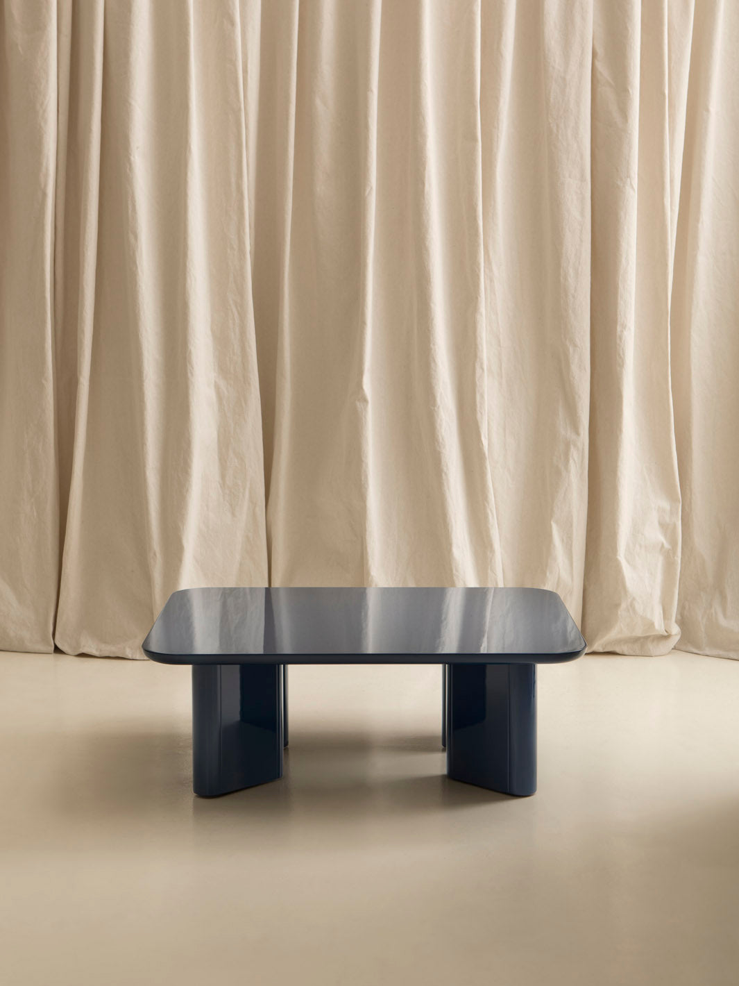 Klein blue lacquered coffee table
