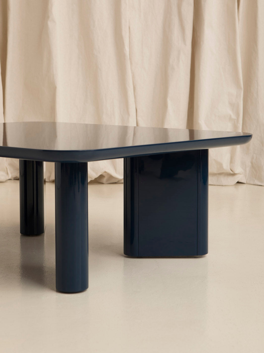 Klein blue lacquered coffee table