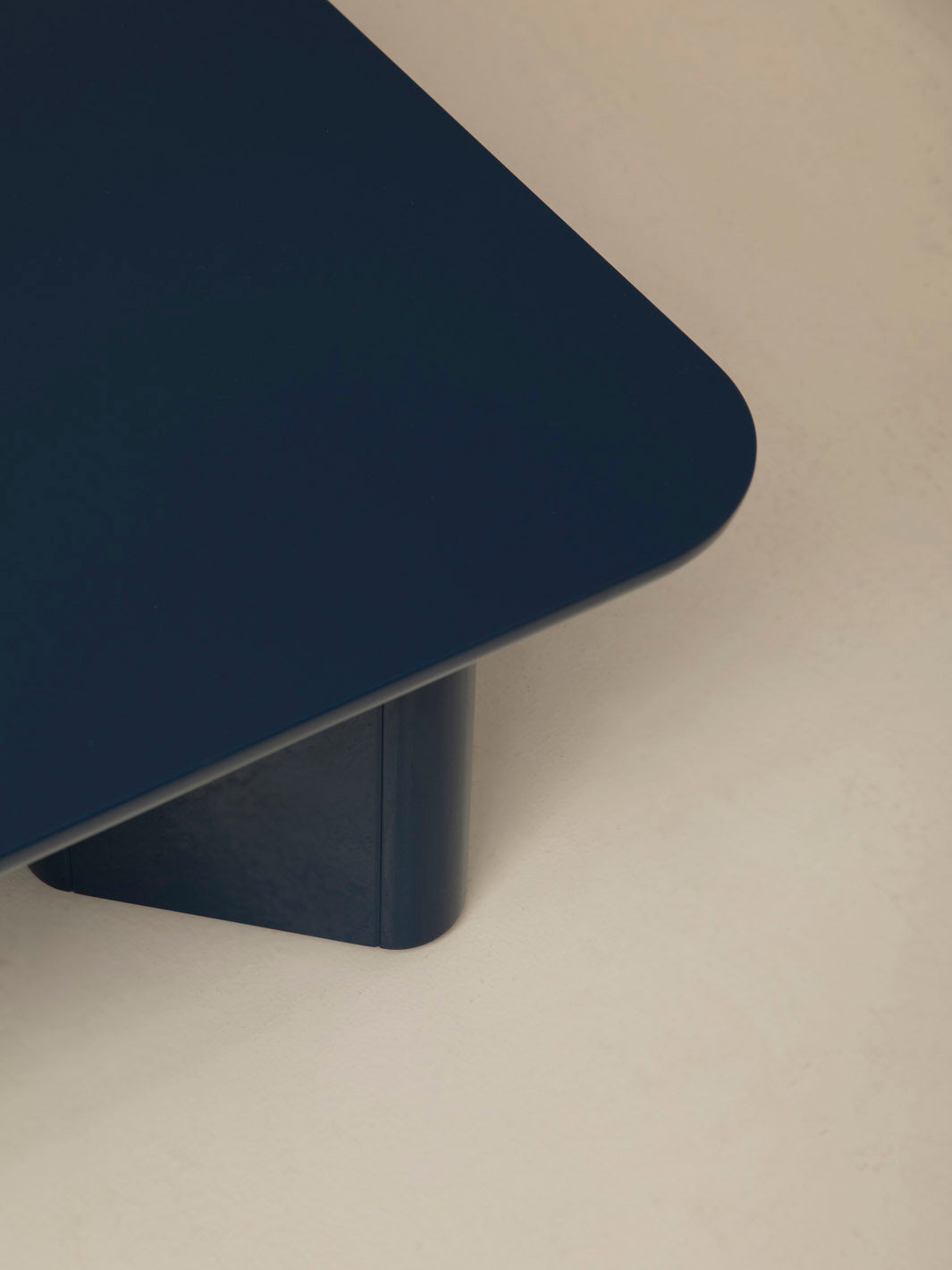 Klein blue lacquered coffee table