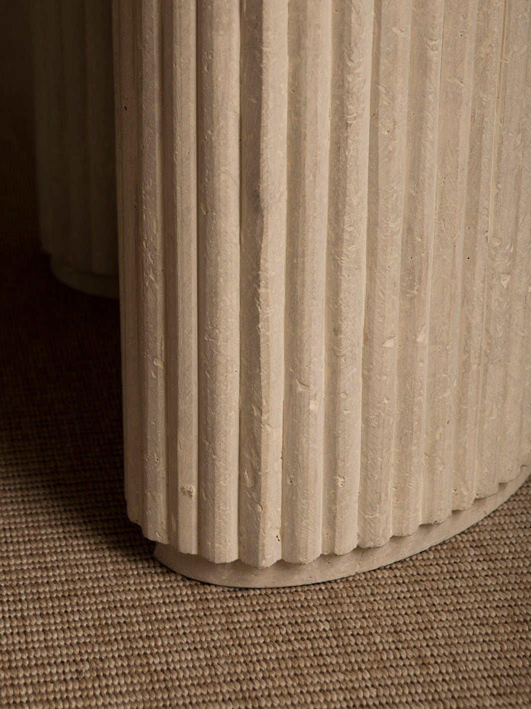 Travertine marble organic table 230x103cm