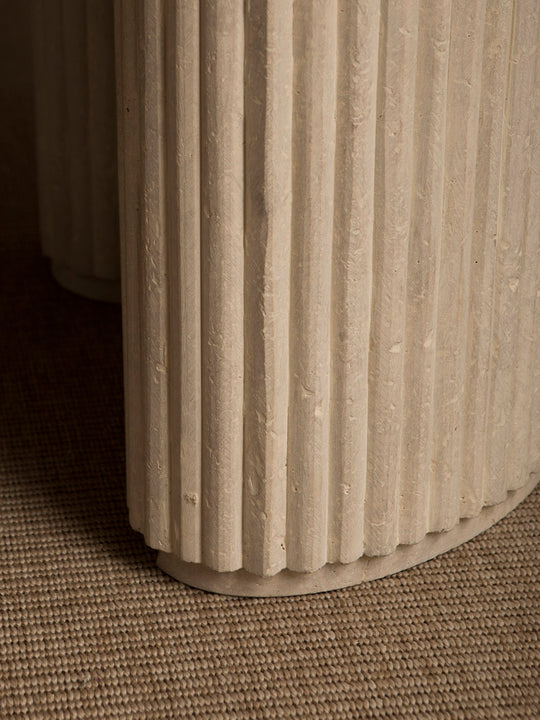 Travertine marble organic table 230x103cm