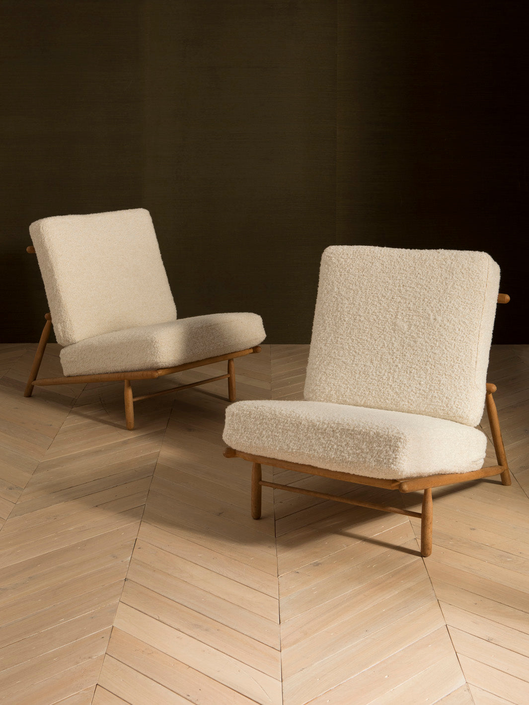 Pair of Alf Svensson armchairs for Dux, 1970s, teak