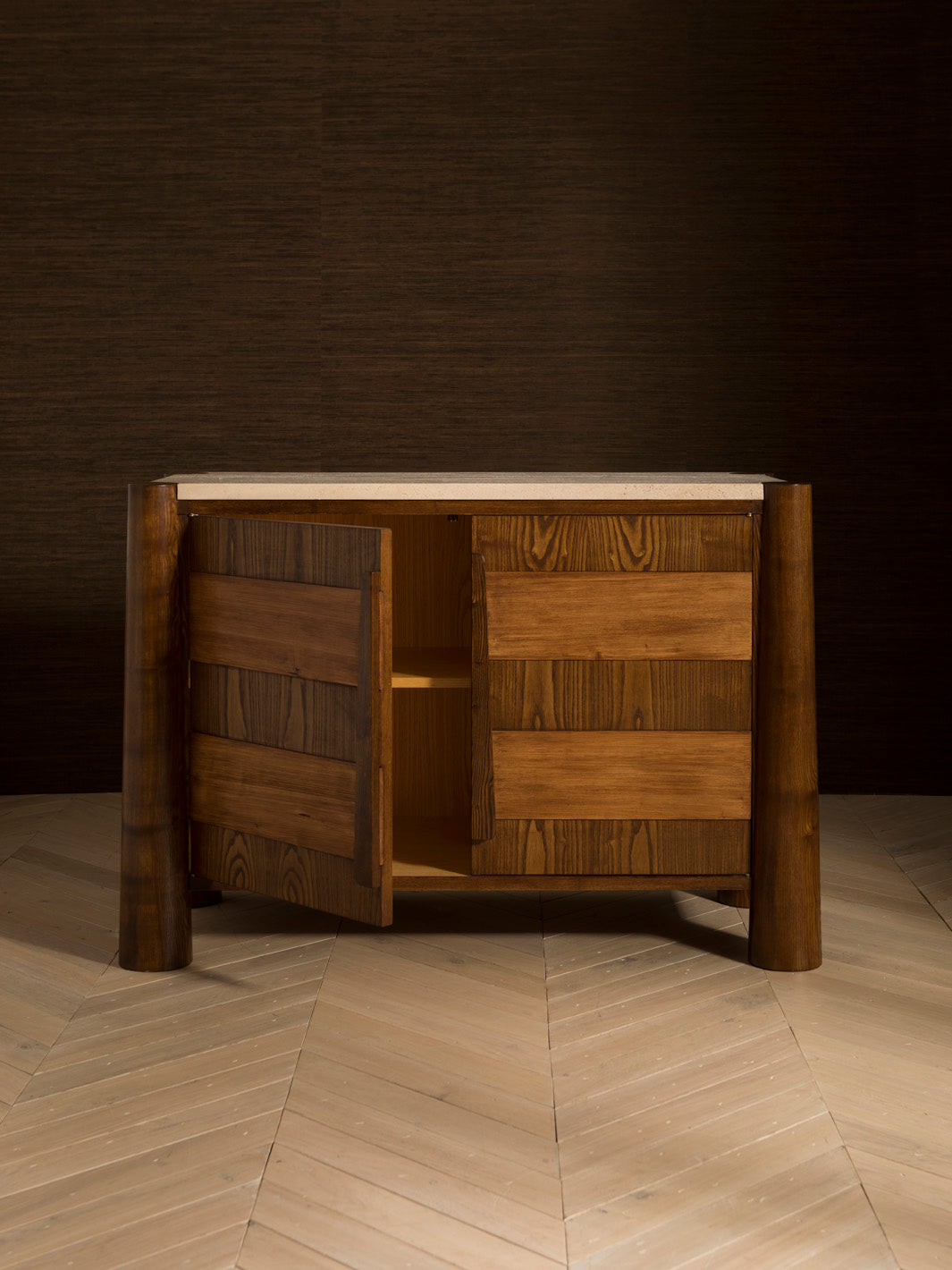 Sao Paolo ash and pine sideboard