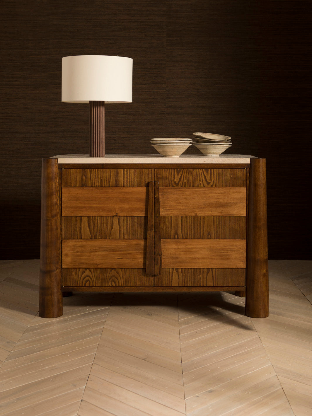 Sao Paolo ash and pine sideboard