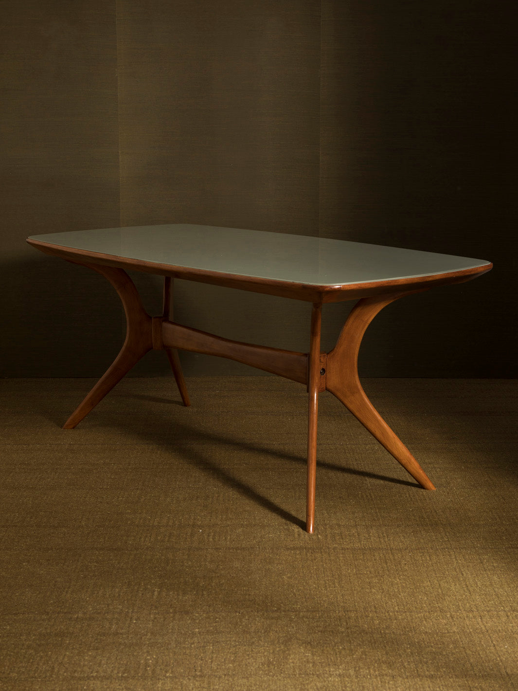 Mesa italiana cristal celadón años 50