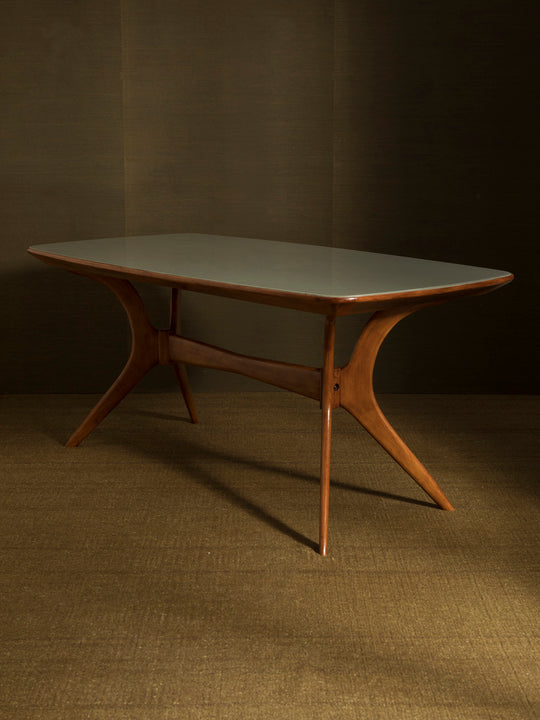 Mesa italiana cristal celadón años 50