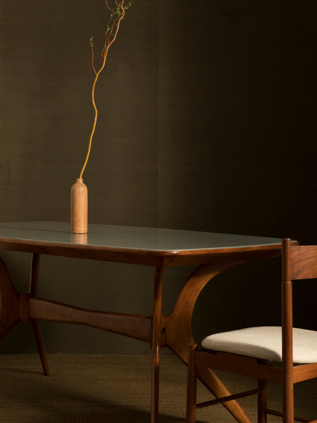Mesa italiana cristal celadón años 50