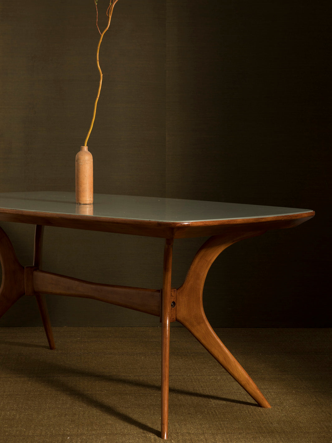 Mesa italiana cristal celadón años 50