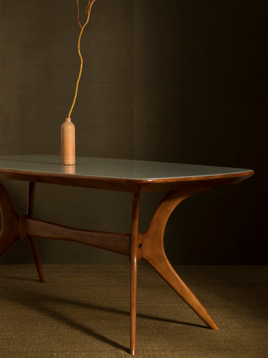 Mesa italiana cristal celadón años 50