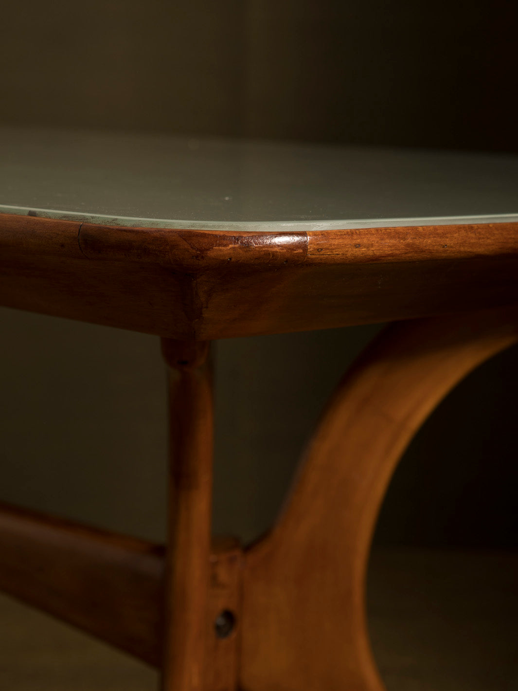 Mesa italiana cristal celadón años 50
