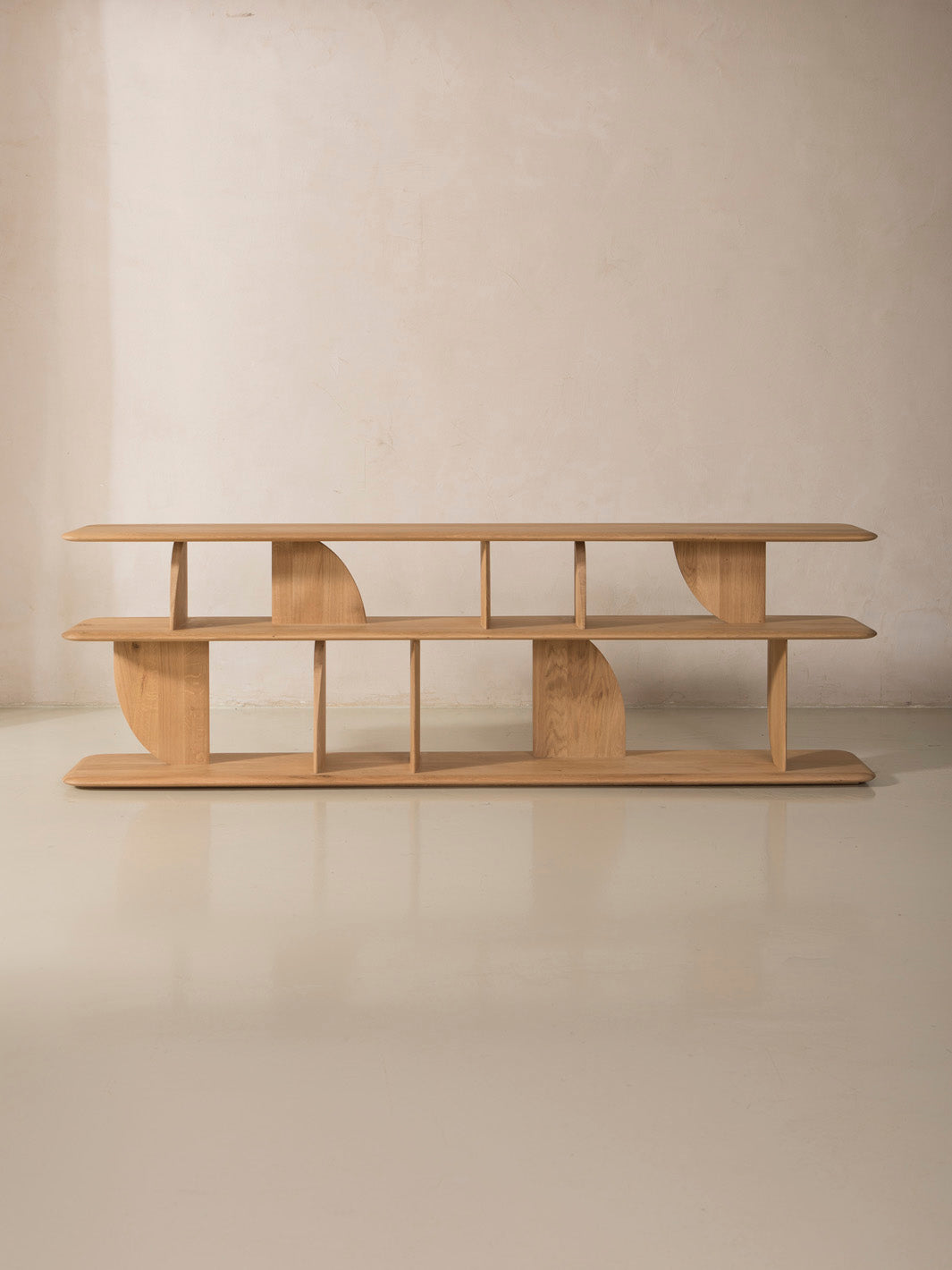 Geometric bookcase sideboard