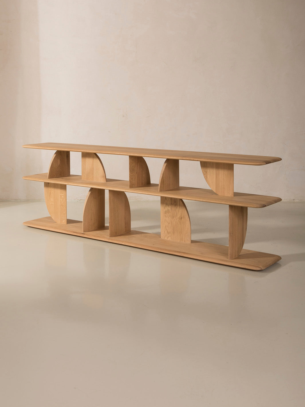 Geometric bookcase sideboard