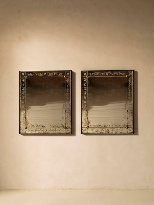Pair of 1920s Venetian mirrors