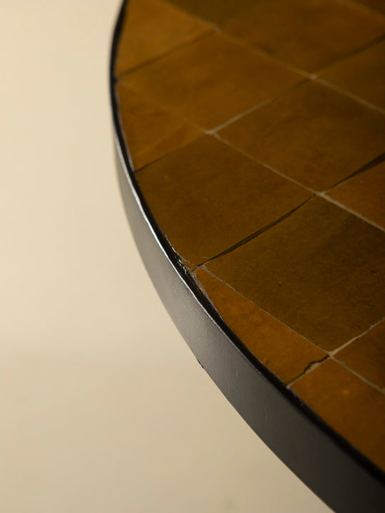 Zellige Olive Round Table 130cm diameter x 73cm