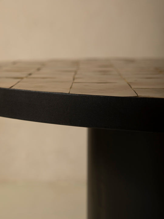 Zellige Olive Round Table 130cm diameter x 73cm