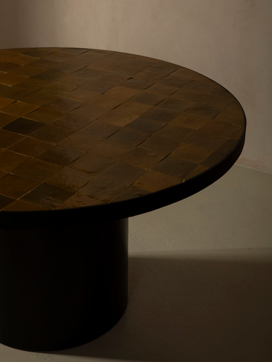 Zellige Olive Round Table 130cm diameter x 73cm