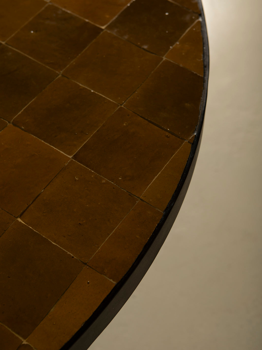 Zellige Olive Round Table 130cm diameter x 73cm