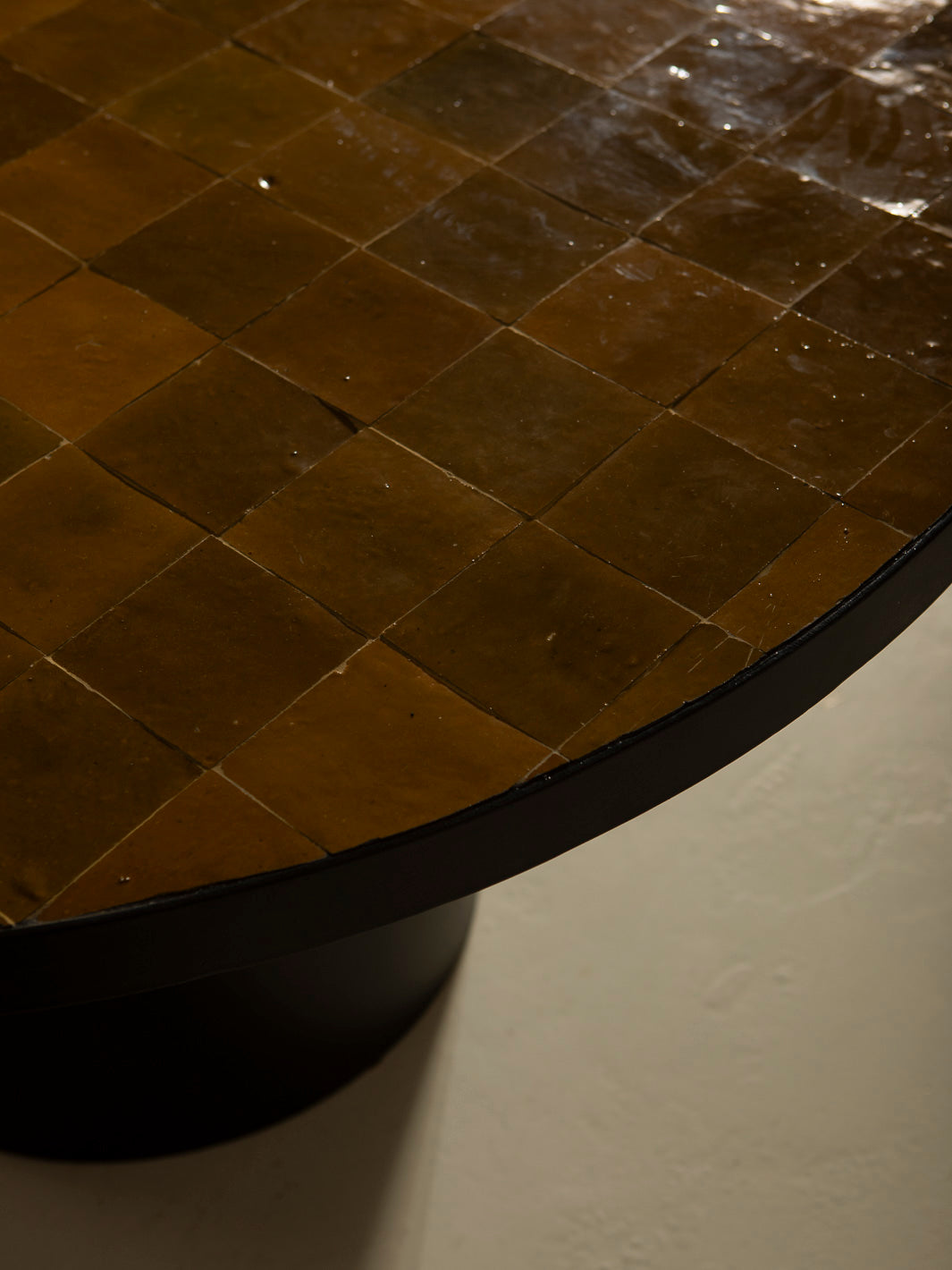 Zellige Olive Round Table 130cm diameter x 73cm