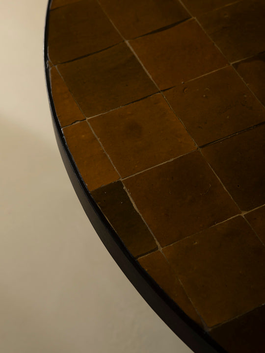 Zellige Olive Round Table 130cm diameter x 73cm