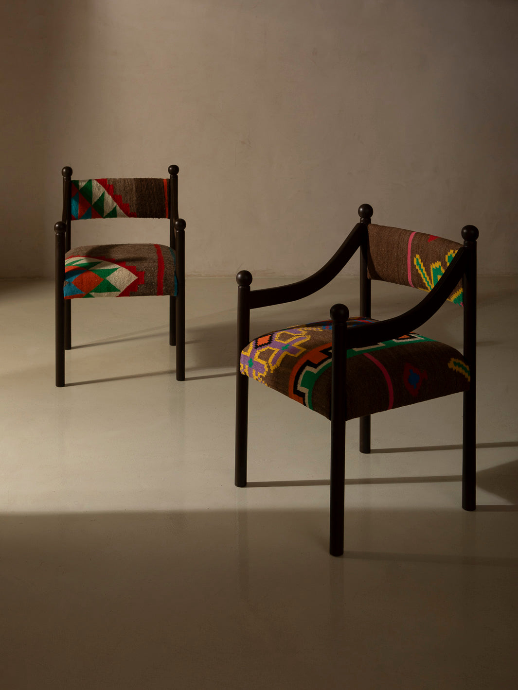 Silla con brazo Palma marrón
