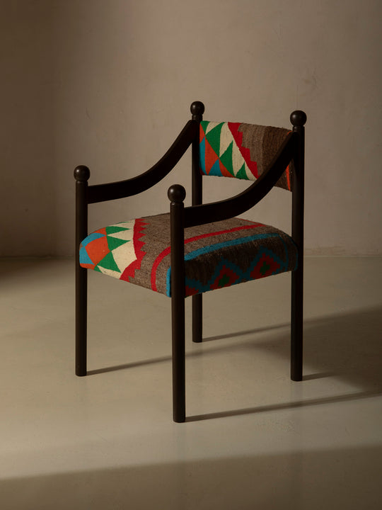 Silla con brazo Palma marrón