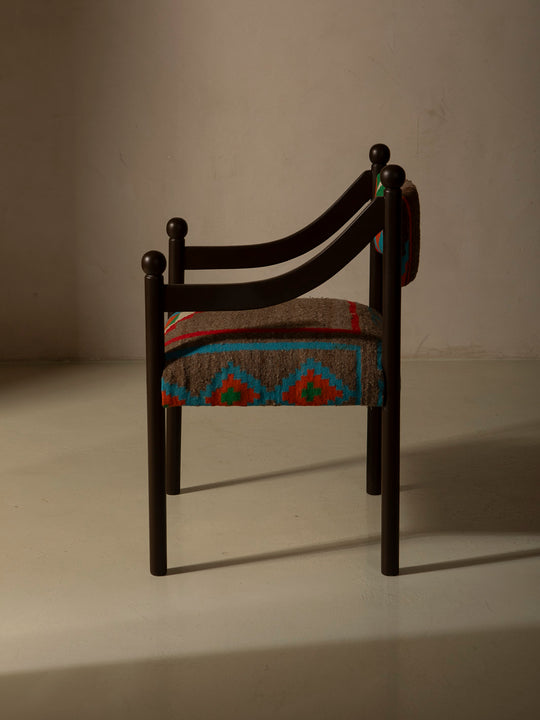 Silla con brazo Palma marrón
