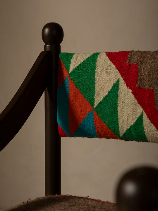 Silla con brazo Palma marrón