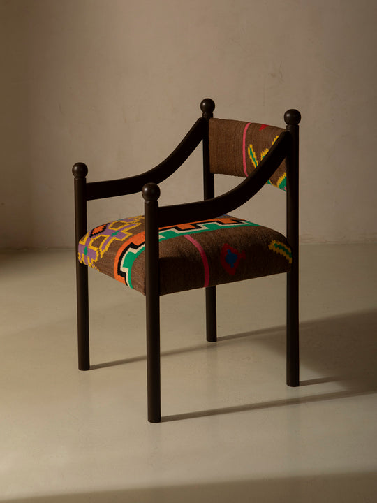 Silla con brazo Palma marrón