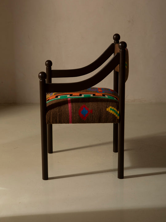 Silla con brazo Palma marrón