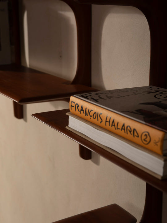PI mahogany bookshelf