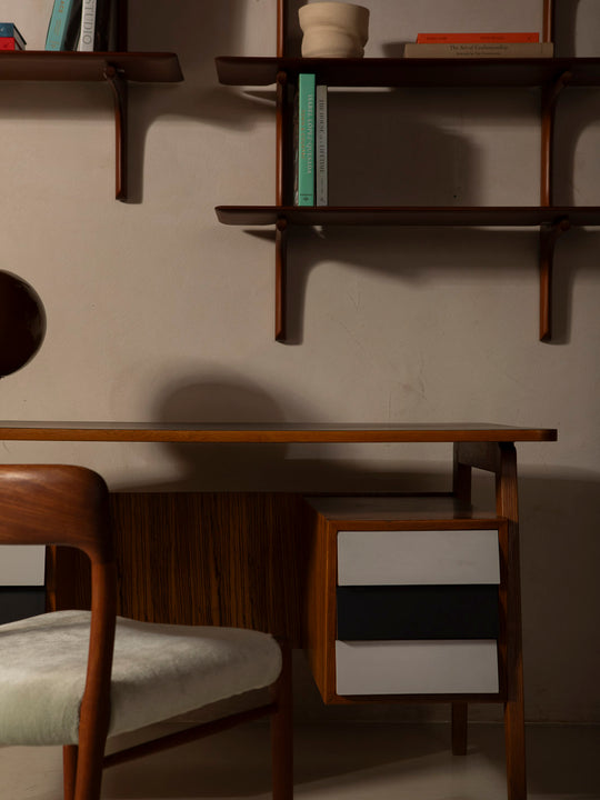 PI mahogany bookshelf